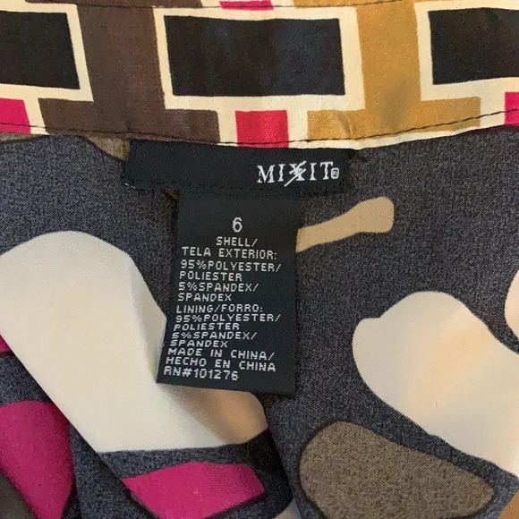 Women’s Mixit pink/black 1/2 sleeve dress, size 6 - Picture 3 of 3